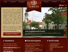 Tablet Screenshot of hotelloreta.cz